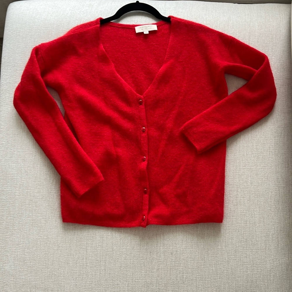 Sezane Barry Cardigan Red - Size XXS